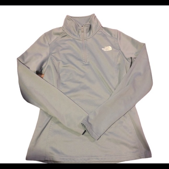 The North Face Teal 1/4 Zip LS Pullover Jacket S Casual Cozy - Picture 1 of 3